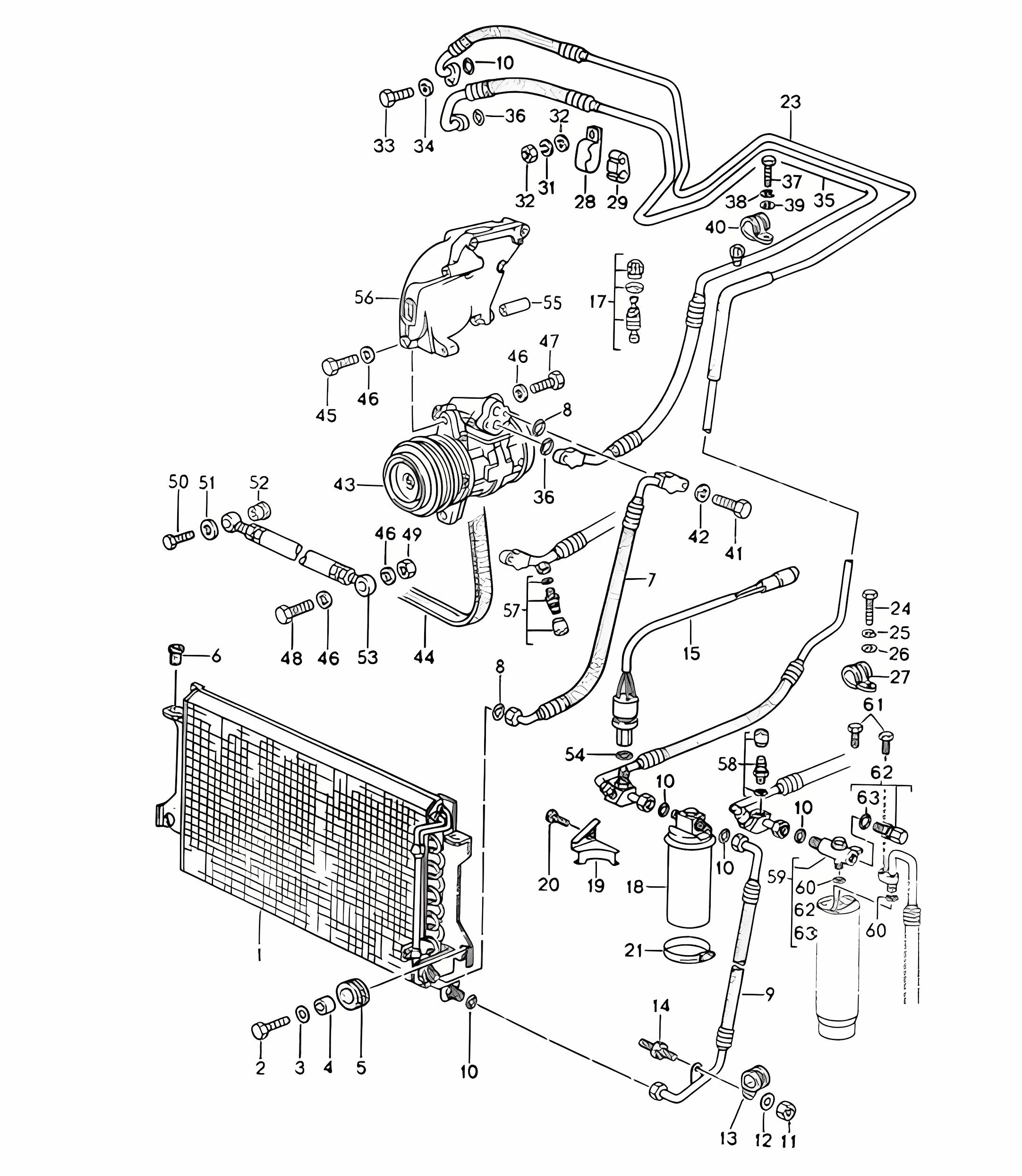Refrigerant circuit (PR:573, Air conditioner) 968 1992-95