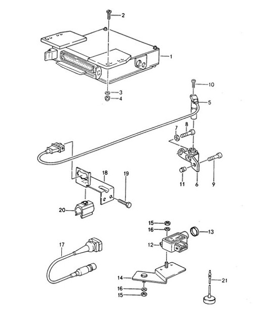 Diagram 901-005 Porsche 968 (1992-1995) Electrical equipment