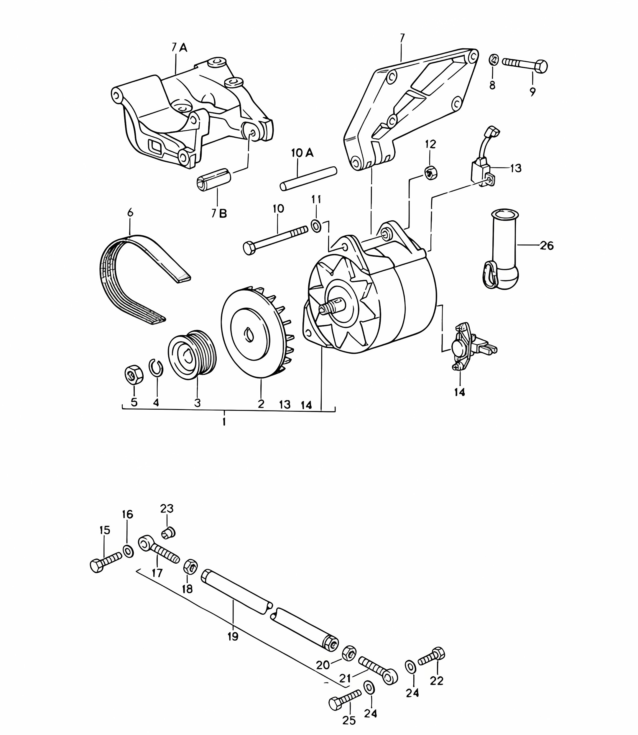 Generator with Mounting parts 968 1992-95