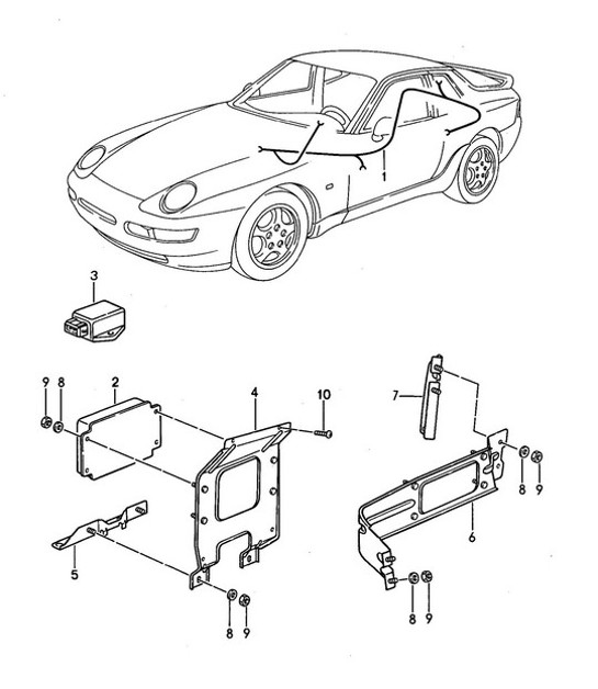 Diagram 902-028 Porsche Macan (95B) MK1 (2014-2018) Electrical equipment