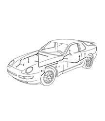 线束 / 防抱死制动系统 / 制动衬块磨损指示器 968 1992-95
