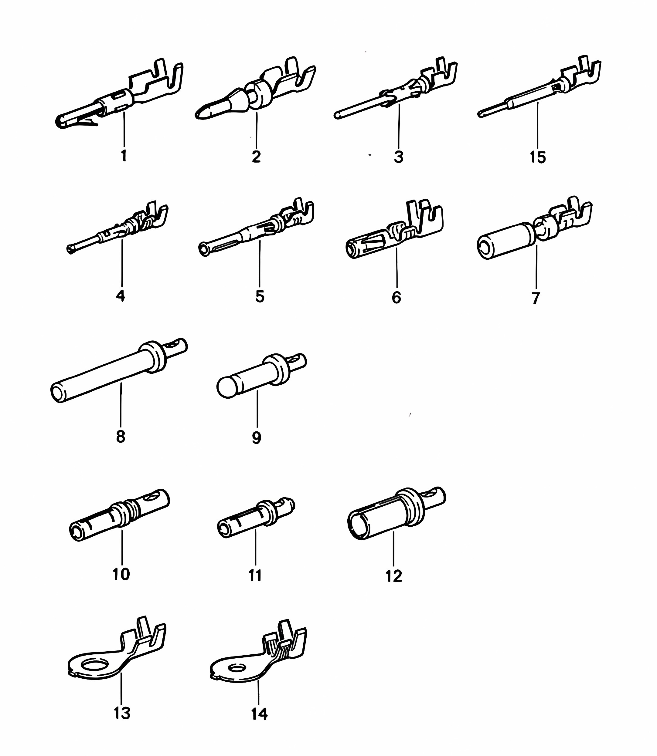 Round connector / Contact pin / Cable shoe 968 1992-95