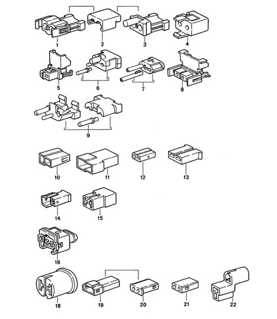 Diagram 902-056 Porsche 996 (911) (1997-2005) Materiale elettrico