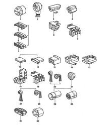 Connector housing - 5-pole, 6-pole, 7-pole - 968  1992-95