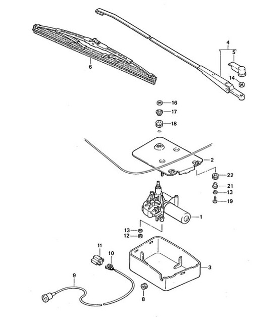 Diagram 904-005 Porsche 993 (911) RS 1994-97 Electrical equipment