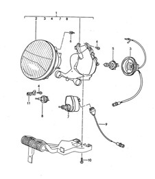 Headlamp 968 1992-95