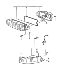 Additional headlamp / Direction indicator light 968 1992-95