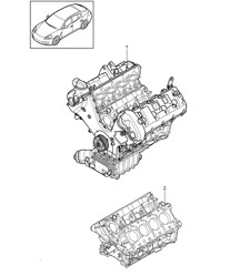Base engine / Short block (Model: 4820,4840, 4870) Panamera 970 (G1) 4.8L >>2013