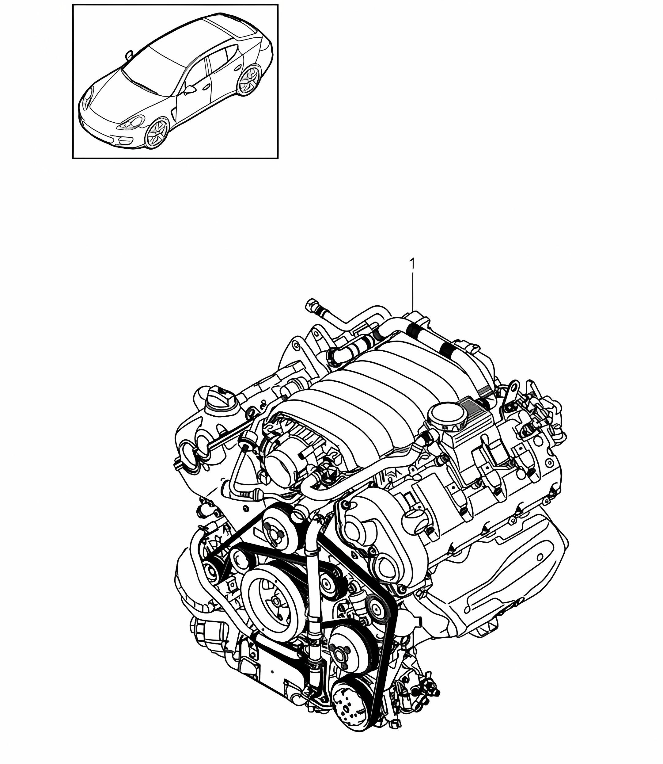 Replacement engine  (Model: CXPA,CXRA, CXR,CWBA, CWB,CWCA,CWC)  Panamera 970 (G1) 4.8L 2014>>