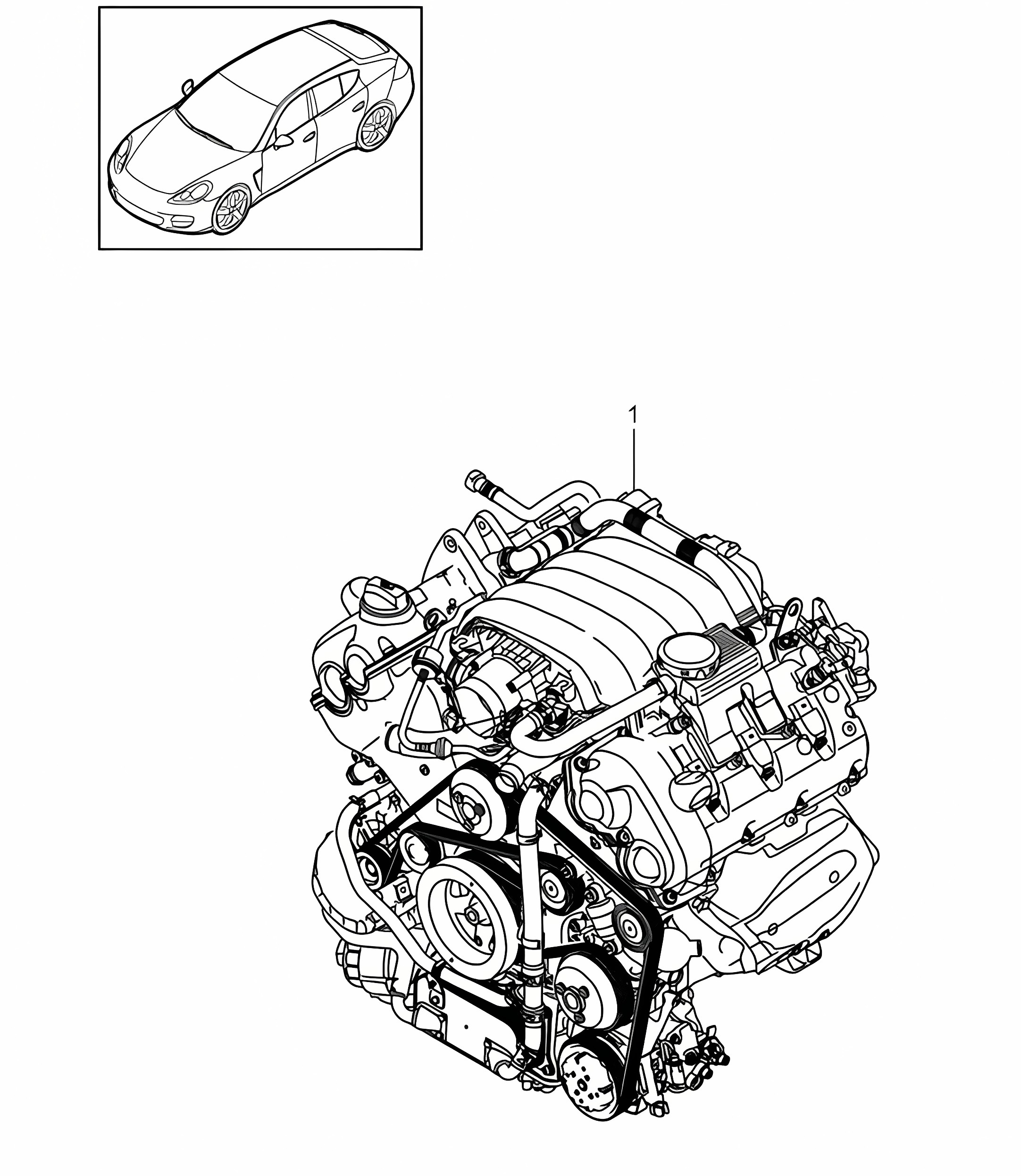 Replacement engine (Model: 4620,4640) Panamera 970 (G1) 3.6L >>2013