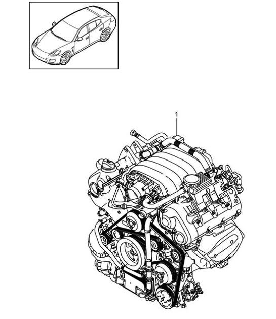 Diagram 101-015 Porsche Macan (95B) MK1 (2014-2018) Engine
