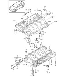 Crankcase housing / Individual parts (Model: 4820) Panamera 970 (G1) 4.8L >>2013