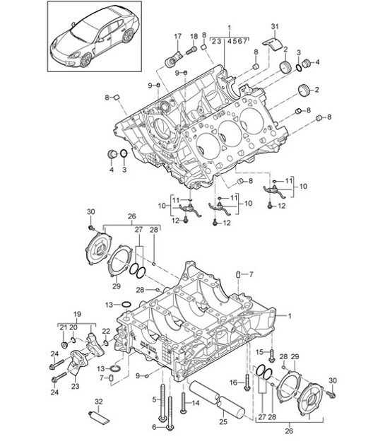 Diagram 101-045 Porsche Taycan (9J1) MK1 2020-2024 