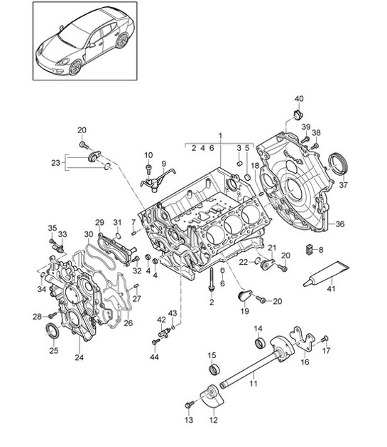 Diagram 101-055 Porsche Boxster 986/987/981 (1997-2016) Engine