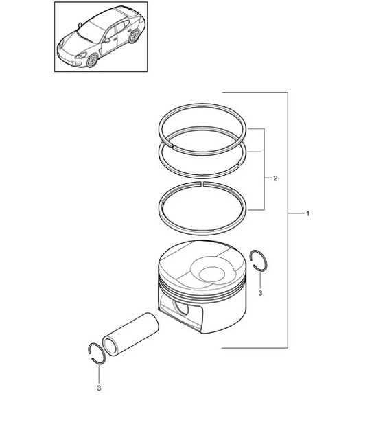 Diagram 102-041 Porsche Macan (95B) MK1 (2014-2018) Engine