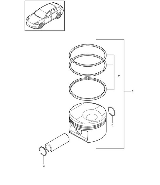 Diagram 102-042 Porsche Macan (95B) MK1 (2014-2018) Engine