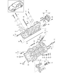 Cilinderkop / Vacuümpomp (Model: 4620,4640, CWAA,CXNA) Panamera 970 (G1) 3.6L 010-16