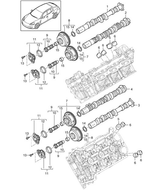 Diagram 103-051 Porsche Macan (95B) MK1 (2014-2018) Engine