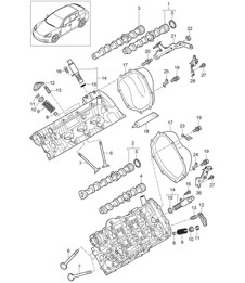 Camshaft / Valves (Model: CGEA,CGE, CGFA) Panamera 970 (G1) 3.0L HYBRID 2012-16