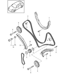 Commande de soupape (Modèle : 4820,4840, 4870,CXPA, CXRA,CXR, CWBA,CWB, CWCA,CWC) Panamera 970 (G1) 4,8L 2010-16