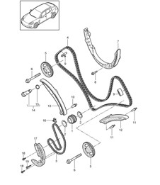 Commande de soupape (Modèle : 4620,4640, CWAA,CXNA) Panamera 970 (G1) 3,6L 2010-16