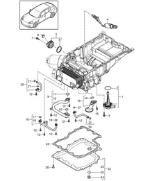 Suction tube / Oil sump (Model: CWDA,CWD, CWFA,CWF) Panamera 970 (G1) 3.0L 2014>>