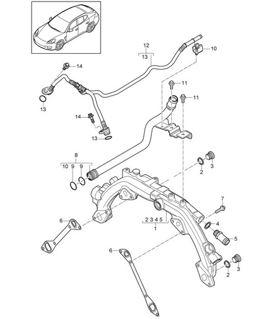 Diagram 105-020 Porsche 971.2 Panamera 2.9L V6 2021-23 