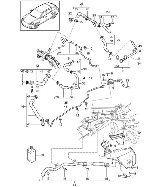 Diagram 105-042 Porsche 996 (911) (1997-2005) Engine