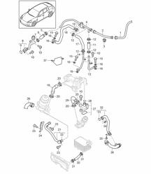 Coolant cooling system (Model: CRCC,CRCB, CWJA) Panamera 970 (G1) 3.0L DIESEL 2012-16