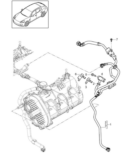 Diagram 107-010 Porsche 914 (1970-1976) Engine