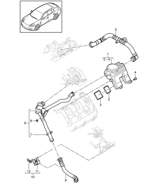 Diagram 107-015 Porsche Macan (95B) MK1 (2014-2018) Motor