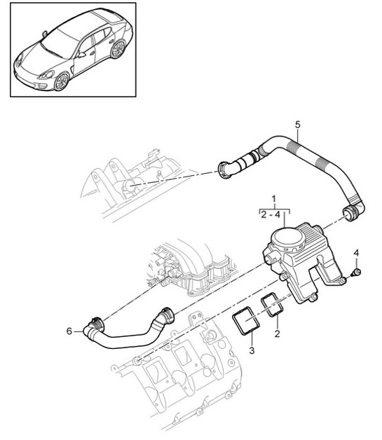 Diagram 107-020 Porsche Cayenne 9YA 2018-2023 