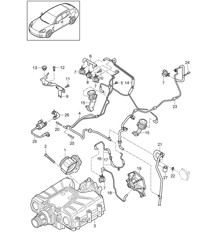 Throttle valve adapter / Tank ventilation / Vacuum line (Model: CGEA,CGE, CGFA) Panamera  970 (G1)  3.0L HYBRID 2012-16