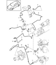 Conduite de suralimentation/conduite de commande/conduite de pression (Modèle : 4870,CWBA, CWB,CWCA,CWC) Panamera 970 (G1) 4,8L Turbo 2010-16