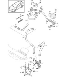 Exhaust purification system w. secondary air injection (Model: CGEA,CGE, CGFA) Panamera 970 (G1) 3.0L HYBRID 2012-16