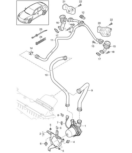Diagram 108-010 Porsche 993 (911) RS 1994-97 Engine