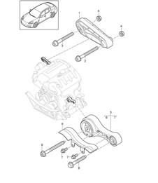 Engine suspension / Engine support (Model: 4820,4840, 4870,CXPA, CXRA,CXR, CWBA,CWB, CWCA,CWC) Panamera 970 (G1) 4.8L 2012-16