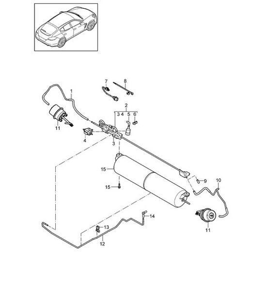 Diagram 202-055 Porsche 911 1987-1989 3.2L G50 Fuel System, Exhaust System