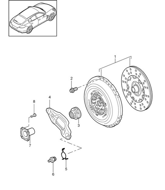 Diagram 301-000 Porsche Macan (95B) MK1 (2014-2018) Transmission