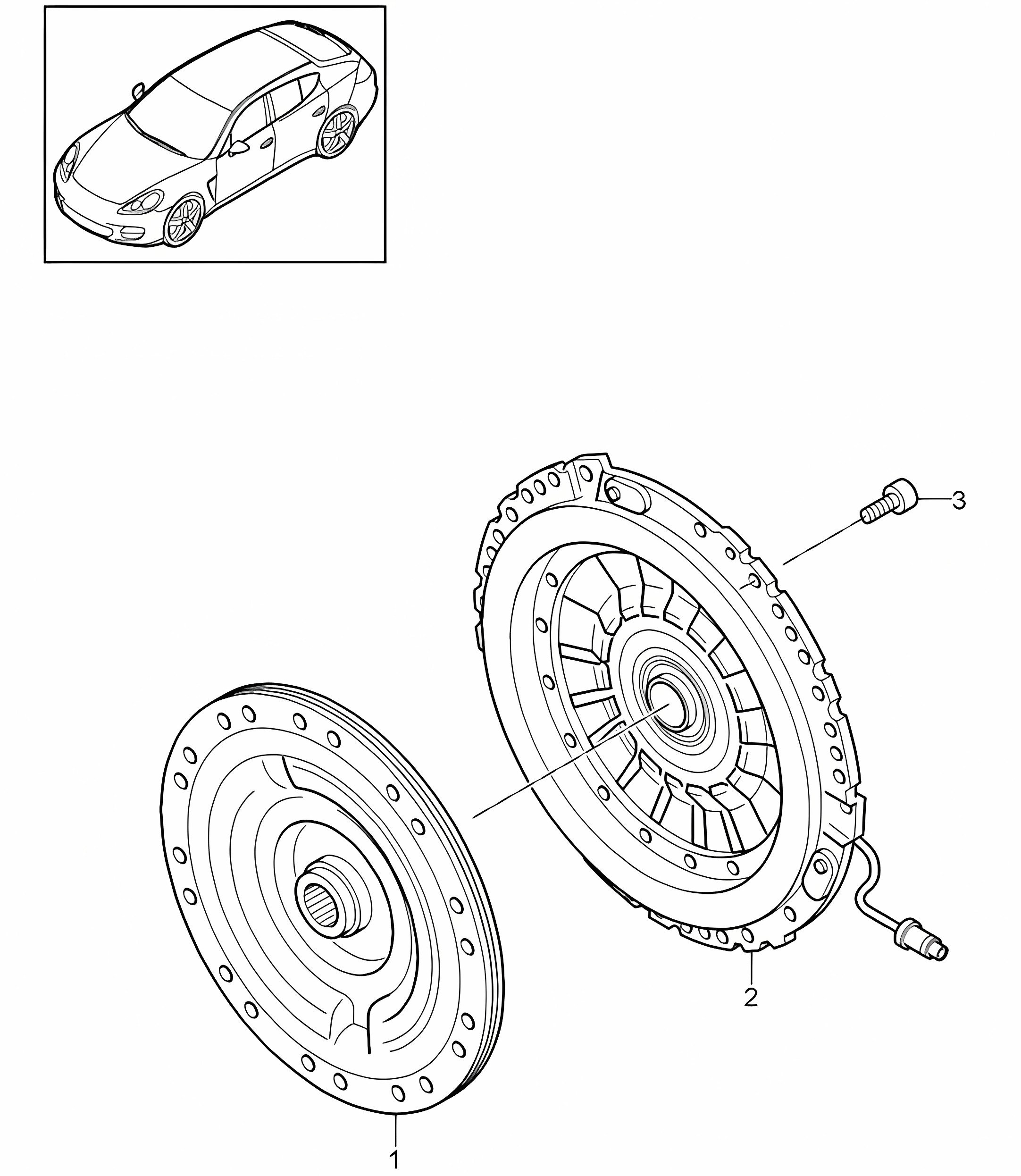 Coupling Hybrid (Model: CGEA,CGE, CGFA) Panamera 970 (G1) 3.0L HYBRID  2012-16