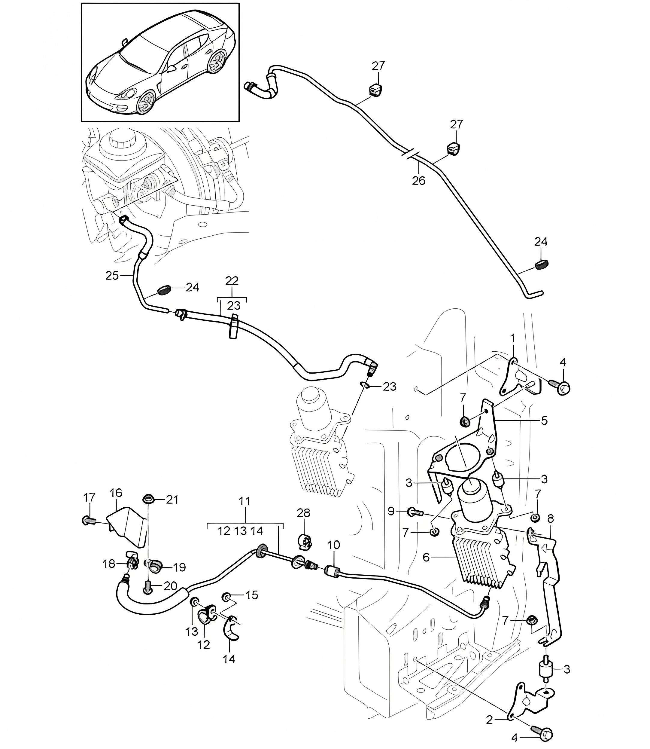 Control mechanism / Hydraulic / Electric motor (Model: CGEA,CGE, CGFA) Panamera 3.0L HYBRID 2012-16