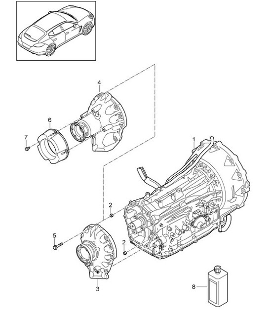 Diagram 320-005 Porsche Panamera 970 MK1 (2009-2013) Transmission
