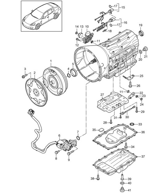 Diagram 320-020 Porsche Panamera 970 MK2 (2014-2016) Transmission