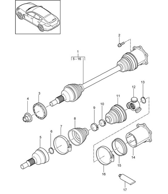 Diagram 401-021 Porsche 971.2 Panamera 4 E-Hybrid 2.9L V6 2021-23 