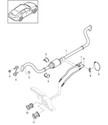 Anti-roll bar (PR:351, Air suspension) Panamera 970 (G1) >>2013