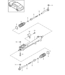 Power steering / Steering gear / Steering parts Panamera 970 (G1)  2014>>