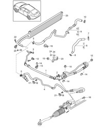 Direction assistée / Conduites / Refroidisseur d'huile (Modèle : CWAA,CWFA, CWF,CWDA, CWD,CRCB, CRCC,CGEA, CGE,CGFA, CWBA,CWB, CXPA,CXRA, CXR,CWJA+ PR:-351,-355) Panamera 970 (G1) 2014>>