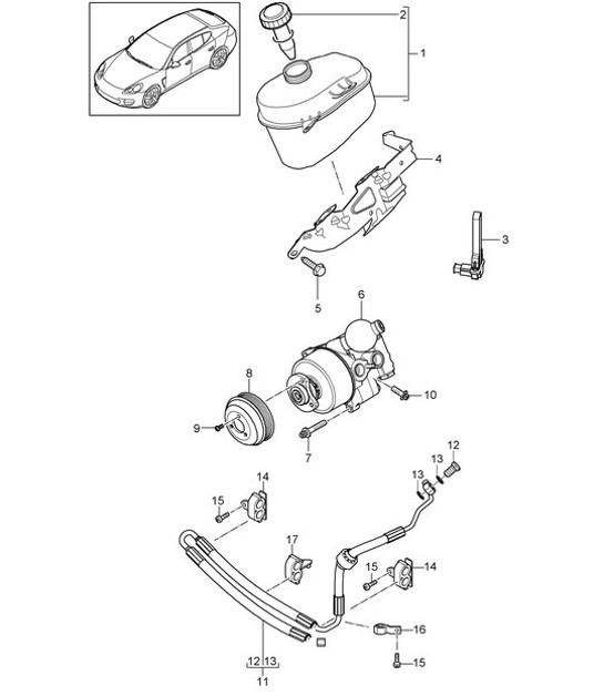 Diagram 403-045 Porsche 911 & 912 (1965-1989) Front Axle, Steering 