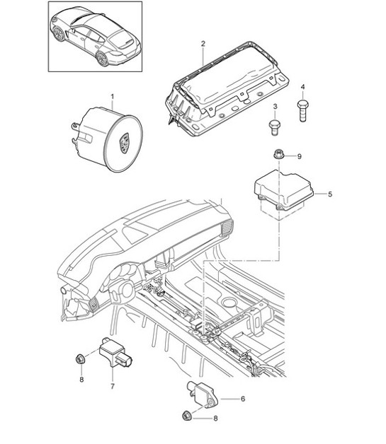 Diagram 403-062 Porsche 911 & 912 (1965-1989) Front Axle, Steering 