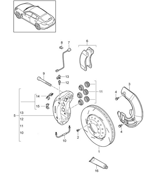 Diagram 602-000 Porsche Boxster 718 (982) 2017>> Ruedas, Frenos